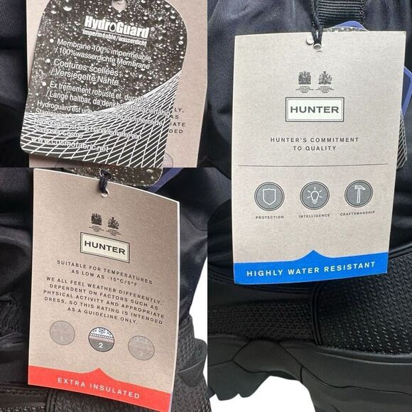 Hunter Wanderer Insulated Short Slouch Winter Snow Boots Women US 8 / EU 39 NIB - Picture 7 of 14